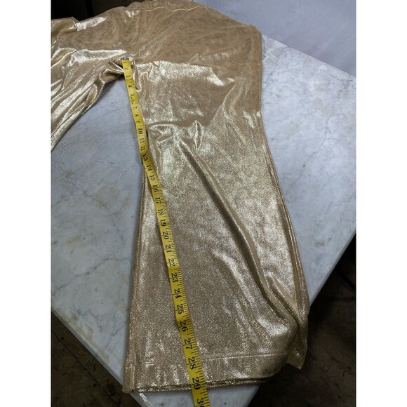 Soft Surroundings Boot Cut Leggings Women’s 2X Metallic Gold Stretchy Holiday - Picture 7 of 10